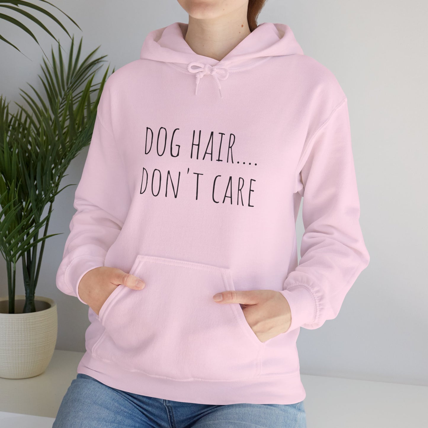 "Dog Hair..Don't Care" Unisex Heavy Blend™ Hooded Sweatshirt