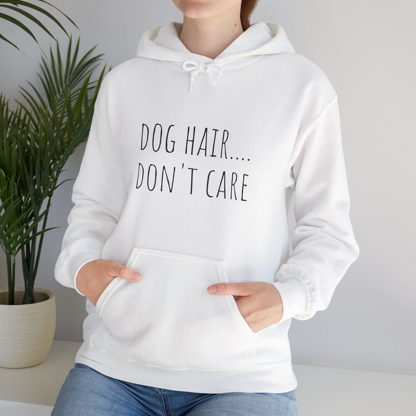 "Dog Hair..Don't Care" Unisex Heavy Blend™ Hooded Sweatshirt