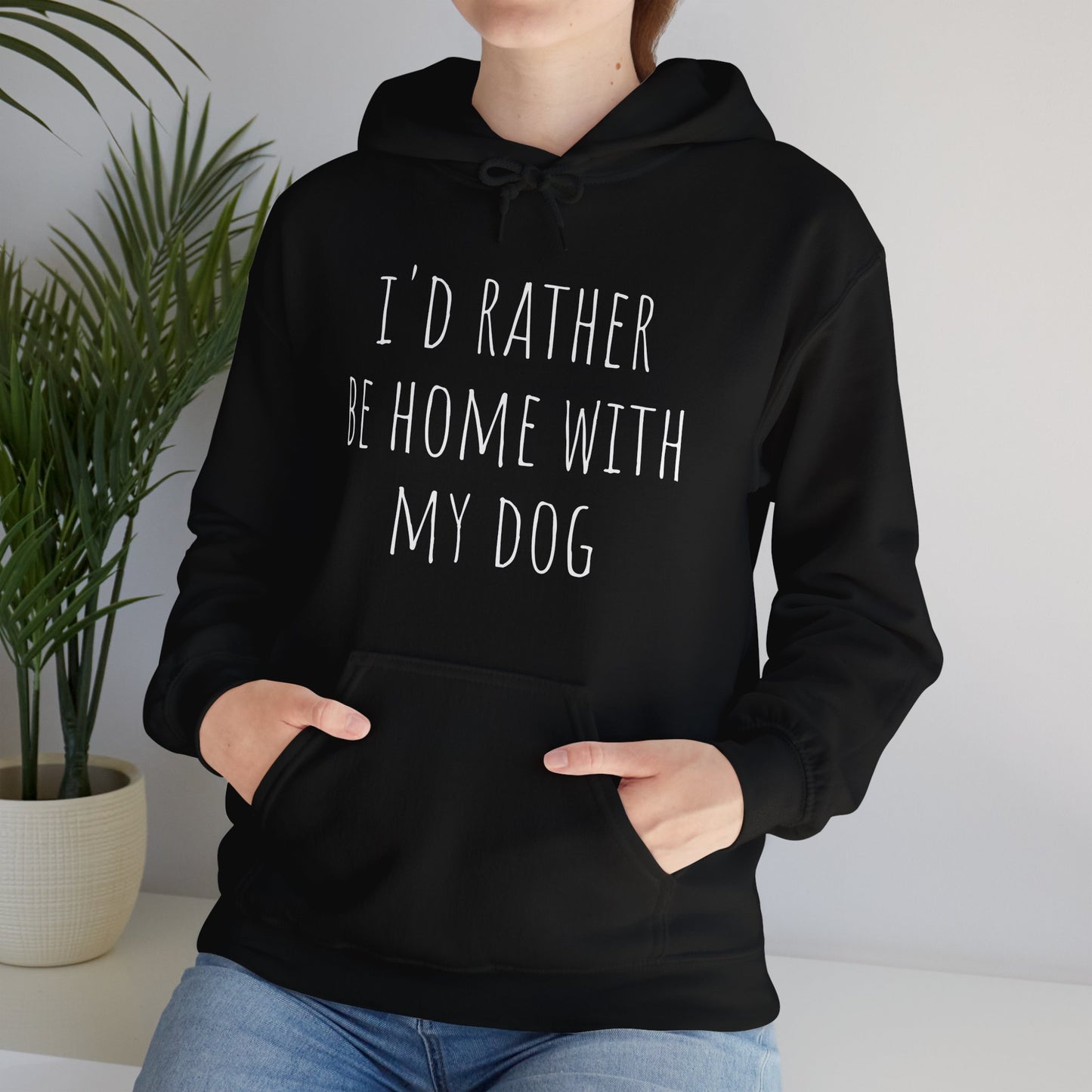 "Home with my Dog" Unisex Heavy Blend™ Hooded Sweatshirt