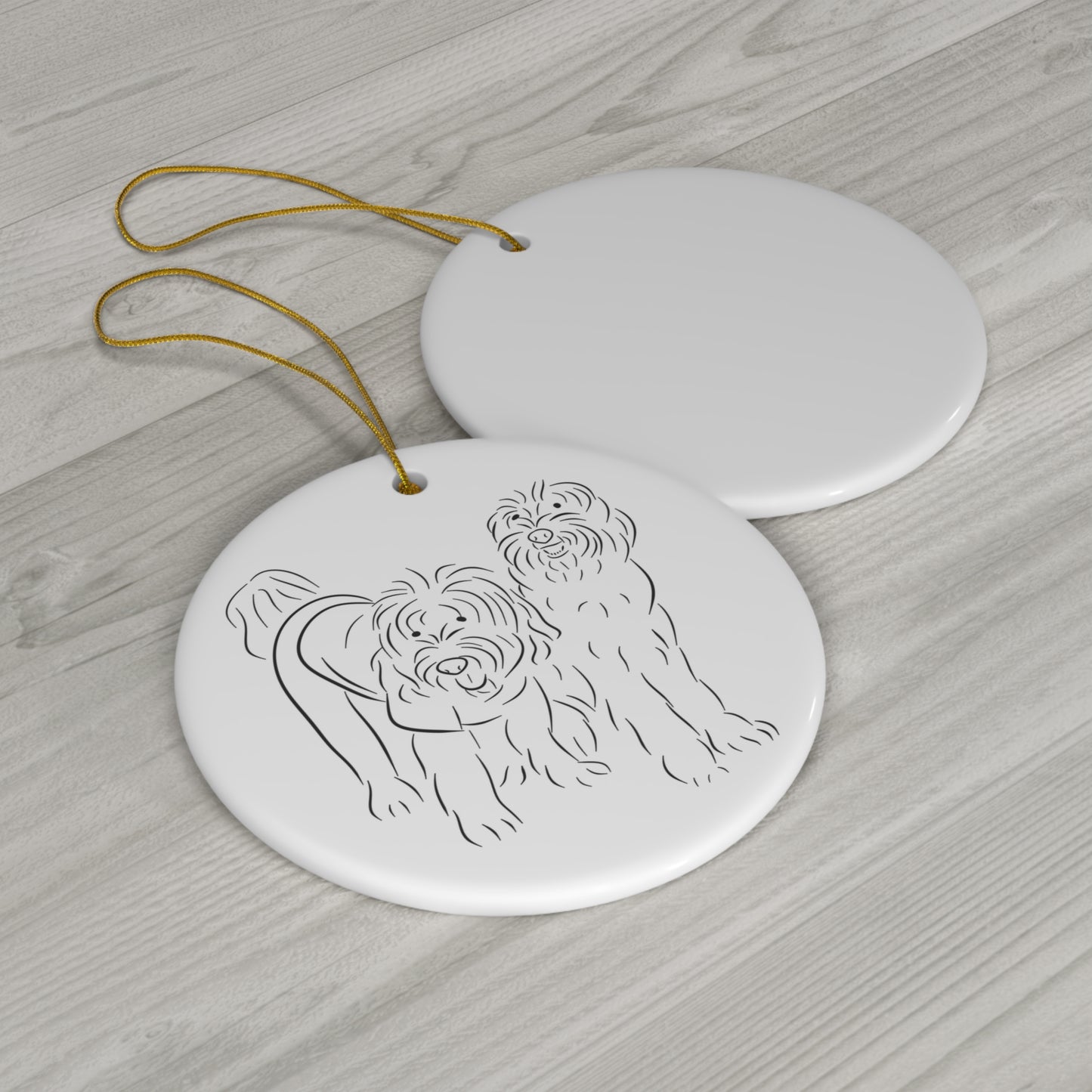 Labradoodle Ceramic Ornament