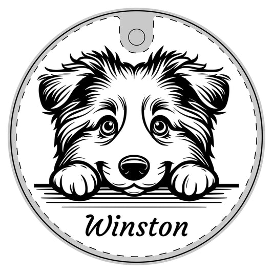 Dog Breed Customizable Ceramic Ornament, (1pc)